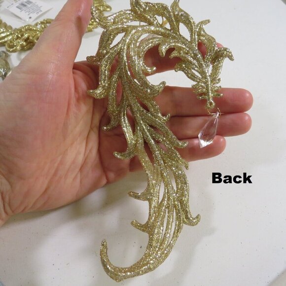 Unique Wreath and Swirly arching pieces (Fairy or Victorian Feel) Glittered - Picture 6 of 12